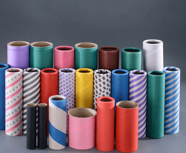 Colored paper tubes